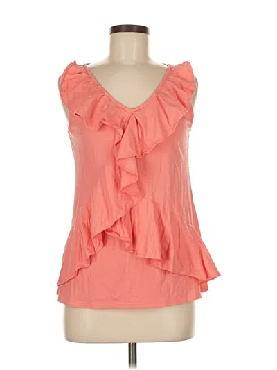 Pre-owned Garnet Hill Sleeveless Blouse In Orange