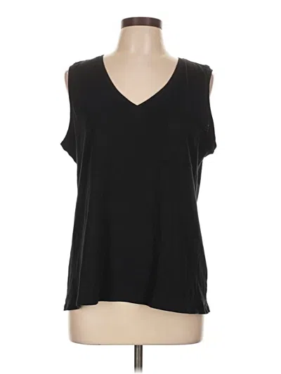 Pre-owned Garnet Hill Sleeveless T-shirt In Black