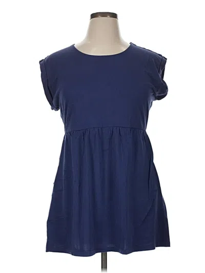 Pre-owned Garnet Hill Sleeveless T-shirt In Blue