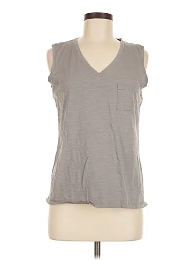 Pre-owned Garnet Hill Sleeveless T-shirt In Gray