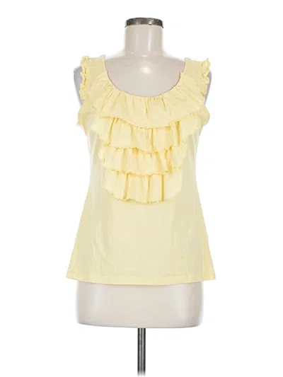 Pre-owned Garnet Hill Sleeveless T-shirt In Yellow