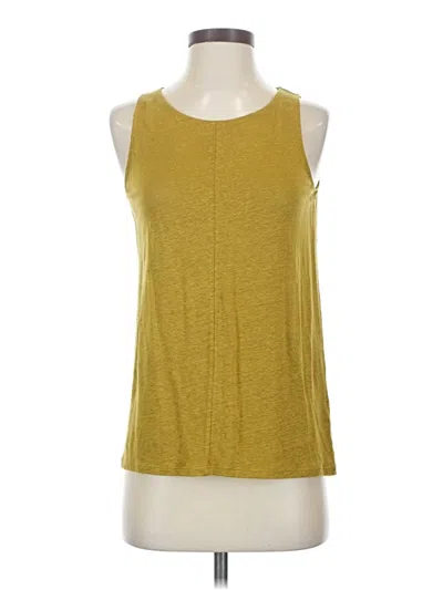 Pre-owned Garnet Hill Sleeveless T-shirt In Yellow