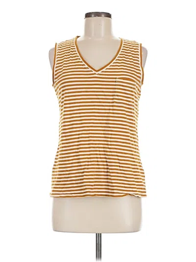 Pre-owned Garnet Hill Sleeveless T-shirt In Yellow