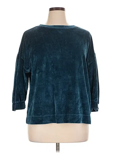 Pre-owned Garnet Hill Sweatshirt In Teal