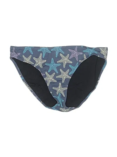 Pre-owned Garnet Hill Swimsuit Bottoms In Blue