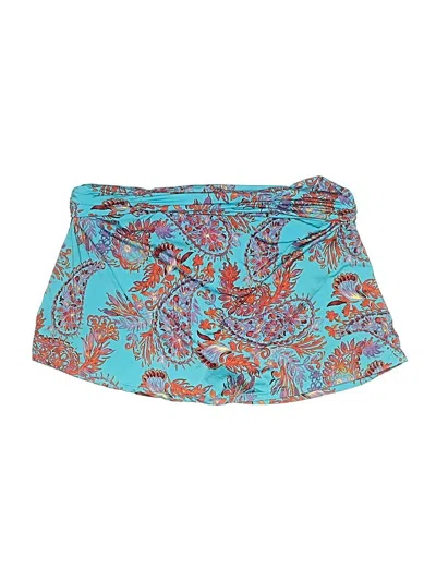 Pre-owned Garnet Hill Swimsuit Bottoms In Blue