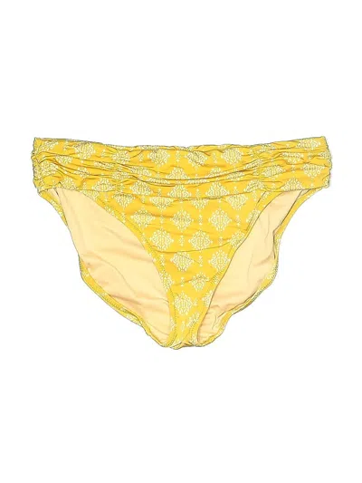 Pre-owned Garnet Hill Swimsuit Bottoms In Yellow