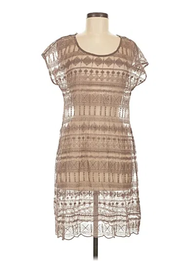 Pre-owned Garnet Hill Swimsuit Cover Up In Brown
