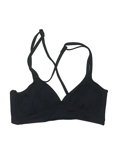 Pre-owned Garnet Hill Swimsuit Top Black Swimwear