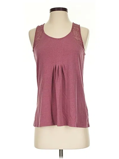Pre-owned Garnet Hill Tank Top Burgundy Halter Neckline Tops