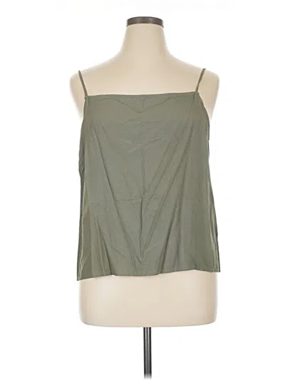 Pre-owned Garnet Hill Tank Top Green Strapless Neckline Tops