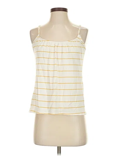 Pre-owned Garnet Hill Tank Top Ivory Strapless Neckline Tops In White