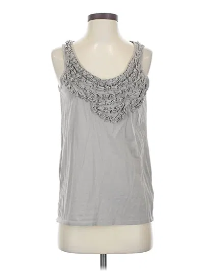 Pre-owned Garnet Hill Tank Top Silver Halter Neckline Tops