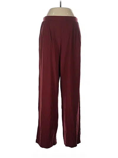 Pre-owned Garnet Hill Track Pants In Burgundy