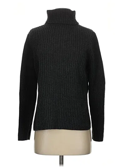 Pre-owned Garnet Hill Turtleneck Sweater In Black