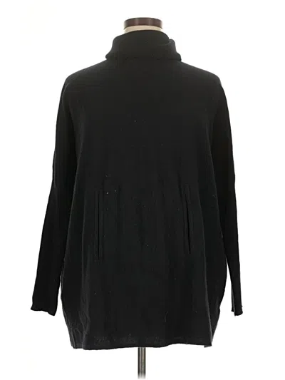Pre-owned Garnet Hill Turtleneck Sweater In Black