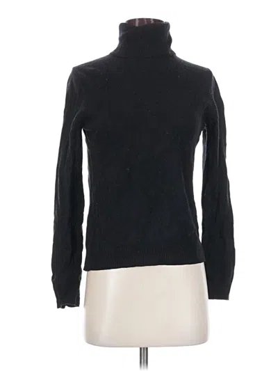 Pre-owned Garnet Hill Turtleneck Sweater In Black