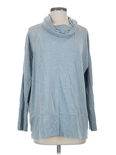 Pre-owned Garnet Hill Turtleneck Sweater In Blue