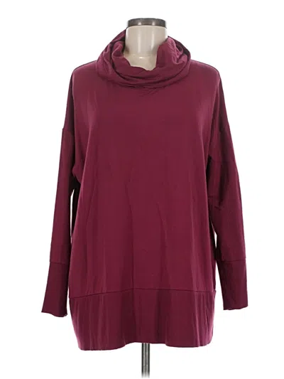 Pre-owned Garnet Hill Turtleneck Sweater In Burgundy