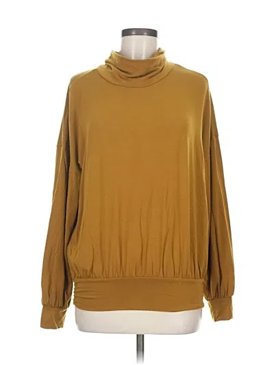 Pre-owned Garnet Hill Turtleneck Sweater In Gold