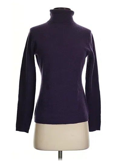 Pre-owned Garnet Hill Turtleneck Sweater In Purple