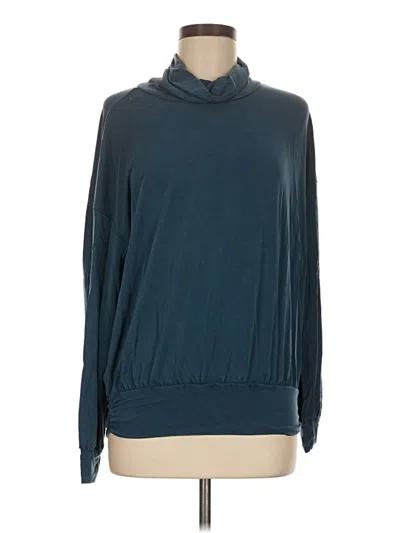 Pre-owned Garnet Hill Turtleneck Sweater In Teal