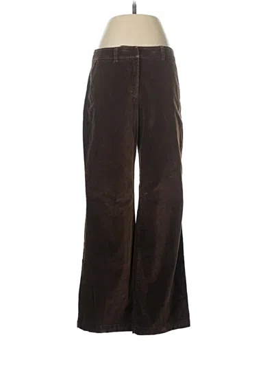 Pre-owned Garnet Hill Velour Pants In Brown