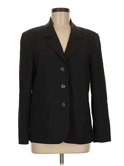 Pre-owned Garnet Hill Wool Blazer Jacket In Black