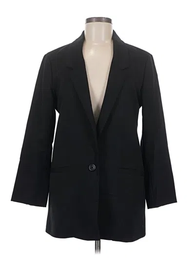 Pre-owned Garnet Hill Wool Blazer Jacket In Black
