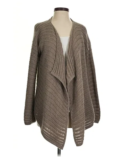 Pre-owned Garnet Hill Wool Cardigan Sweater In Gray