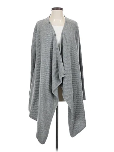 Pre-owned Garnet Hill Wool Cardigan Sweater In Gray