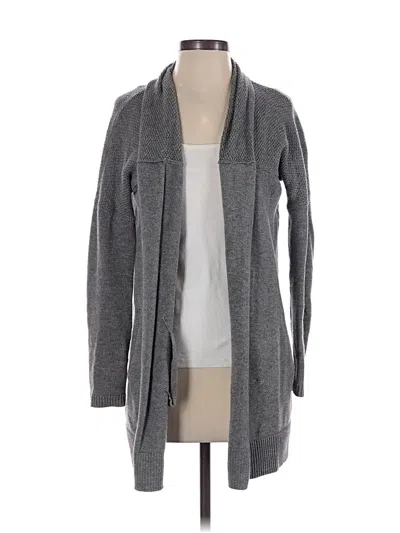Pre-owned Garnet Hill Wool Cardigan Sweater In Gray
