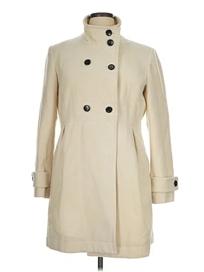 Pre-owned Garnet Hill Wool Coat In Ivory