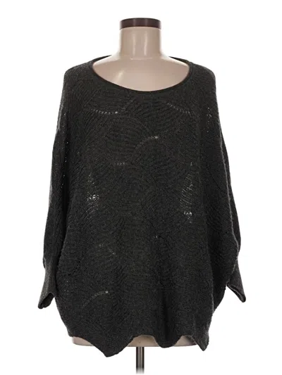 Pre-owned Garnet Hill Wool Pullover Sweater In Black