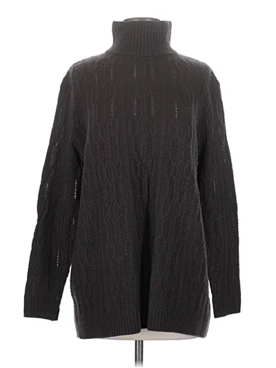 Pre-owned Garnet Hill Wool Pullover Sweater In Brown