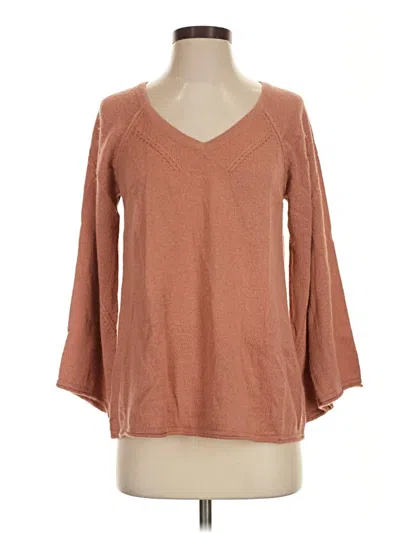 Pre-owned Garnet Hill Wool Pullover Sweater In Brown