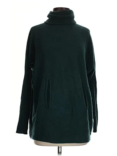 Pre-owned Garnet Hill Wool Pullover Sweater In Green