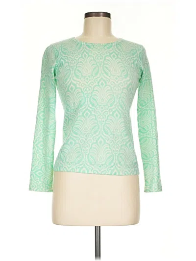 Pre-owned Garnet Hill Wool Pullover Sweater In Green