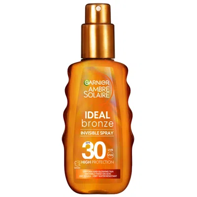 Garnier Ambre Solaire Ideal Bronze Invisible Tanning Spray For Face And Body Spf 30 150ml In White