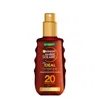 Garnier Ambre Solaire Ideal Bronze Protective Oil Spf20 Sun Cream Spray 150ml