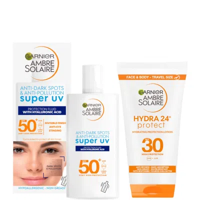 Garnier Ambre Solaire Sun Cream Travel Size Starter Kit For Face And Body In White