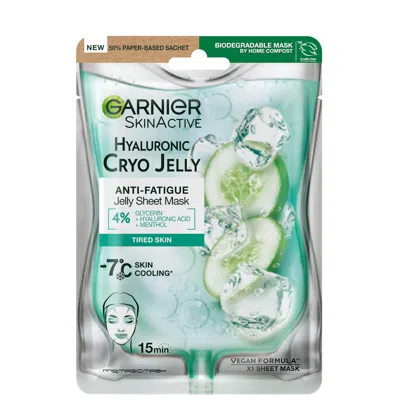 Garnier Anti-fatigue Hyaluronic Acid And Icy Cucumber Cryo Jelly Face Mask 27g