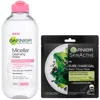 Garnier Micellar Water Sensitive Skin And Hydrating Face Sheet Mask For Enlarged Pores Kit Exclusive (worth