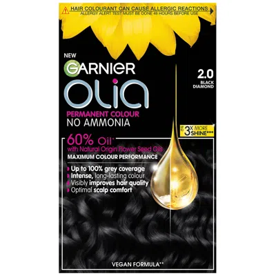 Garnier Olia Permanent Hair Dye (various Shades) - 2.0 Black Diamond