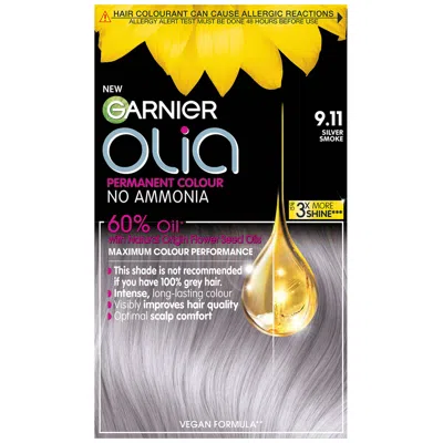 Garnier Olia Permanent Hair Dye (various Shades) - 9.11 Metallic Silver In White