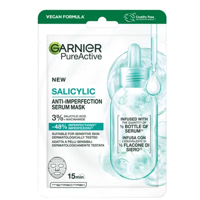 Garnier Salicylic Anti-imperfection Serum Face Mask, 3% Niacinamide + Salicylic + Aha + Centella Asiatica 28