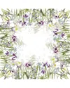 Garnier Thiebaut Iris D'hiver Blanc French Tablecloth In Multi