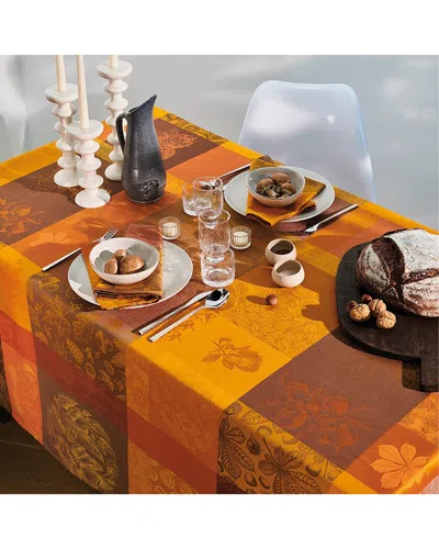 GARNIER THIEBAUT GARNIER THIEBAUT MILLE BOIS D'AUTOMNE POTIRON ROUND FRENCH TABLECLOTH