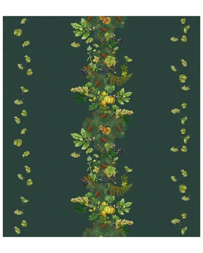 Garnier Thiebaut Mille Delices Boises Vert French Tablecloth In Green