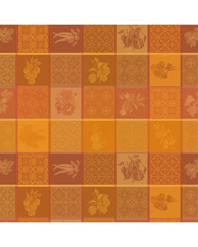 GARNIER THIEBAUT GARNIER THIEBAUT MILLE TUTTI FRUTTI OCRE ROUND FRENCH TABLECLOTH
